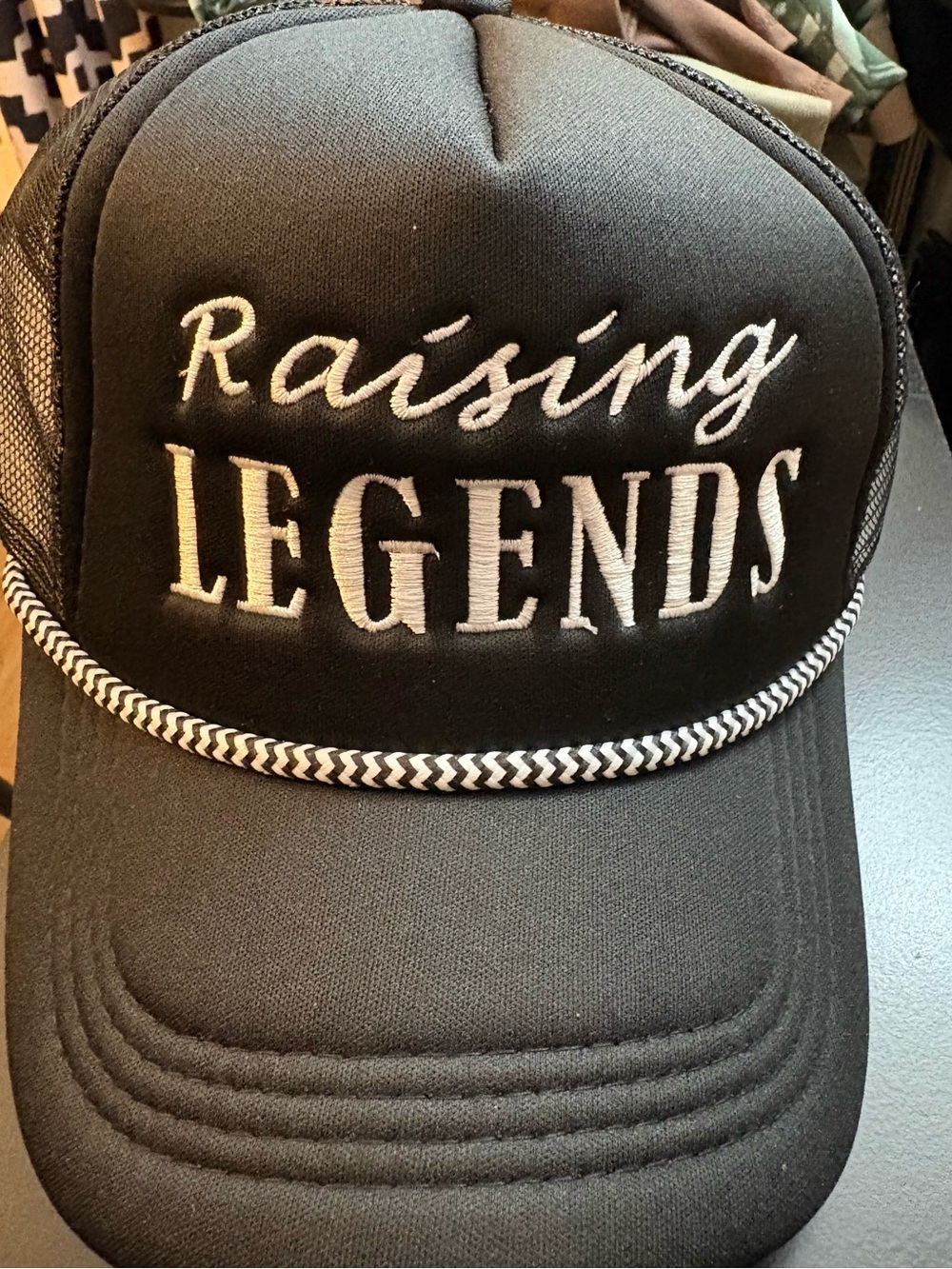 Raising Legends Black Trucker Cap